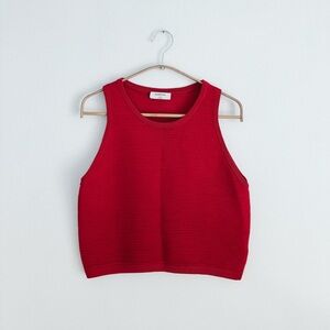 Aritzia Babaton Alrik Knit Top Red - Size Medium